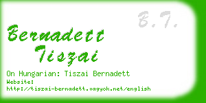 bernadett tiszai business card